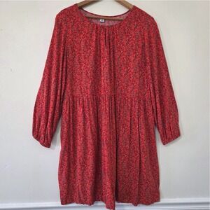 Old Navy Ditsy Floral Babydoll Puff Sleeve Mini Dress Sz XL Flowy Boho Hippie